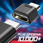 IVYGROW Type C to micro USB adapter demonstrating low profile flush fitting on a desk setup