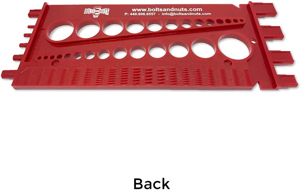 BoltsandNuts.com red thread gauge size checker measuring metric and inch fasteners