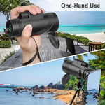 ONOLA monocular telescope large objective lens side profile highlighting BAK 4 prism optics