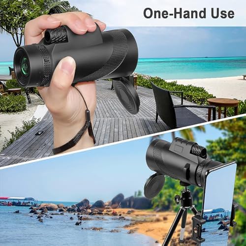 ONOLA monocular telescope large objective lens side profile highlighting BAK 4 prism optics