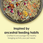 Back panel nutrition facts and feeding instructions for Kaytee natural pet rabbit food