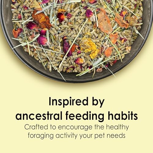 Back panel nutrition facts and feeding instructions for Kaytee natural pet rabbit food