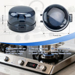 Childproof gas oven knob locks installed on stove