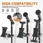 Demonstration of the three hundred sixty degree rotating ball joint on the Jubor music stand mount switching orientations.