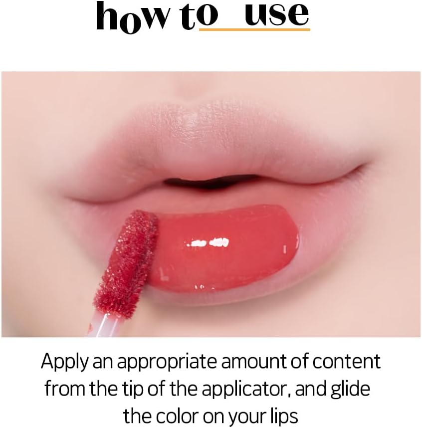 Authentic imported K beauty lip stain stain in Coco Plum shade.