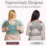 Breathable mesh newborn to toddler carrier supporting hip health