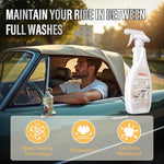 Authentic imported vehicle maintenance pack detailing instructions for soft top hydrophobic coating.