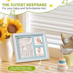 Hzorille nursery picture hanging kit with detailed impressions of tiny baby hands and feet