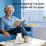 Educational graphic showing carotenoid benefits for eye health