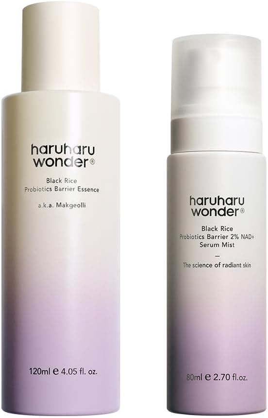 Haruharu Wonder Black Rice Probiotics Hydration Boost Duo front view for skin flooding.