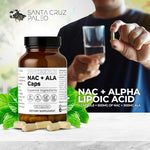 Premium glass bottle of Santa Cruz Paleo NAC + ALA