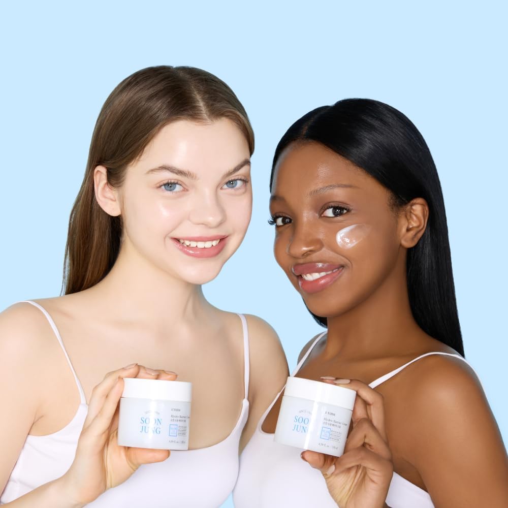 Authentic USA imported ETUDE hydro barrier moisturizer product labels showing directions and clean formulation.