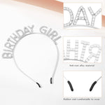 PQRUU birthday girl glitter satin sash flat lay view