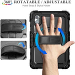 Lenovo eleven inch shockproof case showing the adjustable hand strap for secure single-handed grip