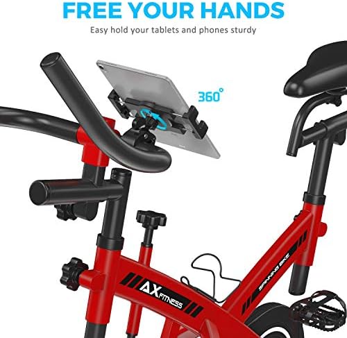 KDD universal tablet stand holding a large tablet attached to a gym treadmill pole during a workout