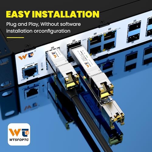 Wtsfoptc 10G transceiver installed in network switch
