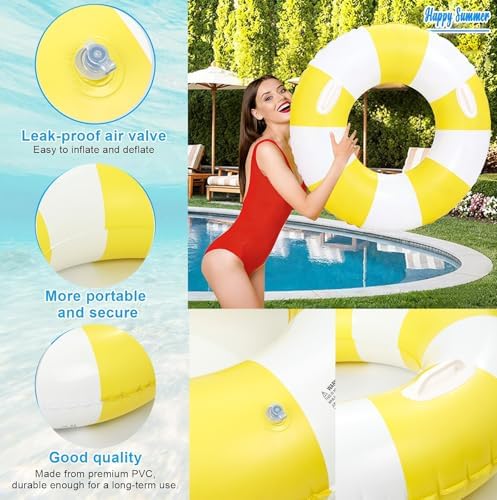 Yuokwer pool float showing the built-in handle feature