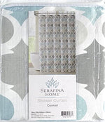 Authentic USA imported VCNY Home premium polyester shower curtain packaged view