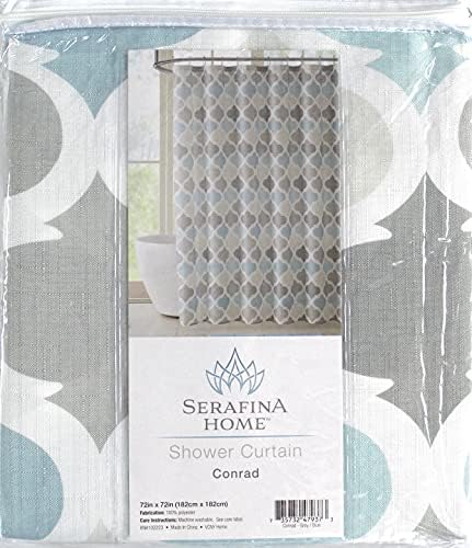 Authentic USA imported VCNY Home premium polyester shower curtain packaged view