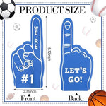Twelve pieces of five inch mini foam fingers arranged for sports party supplies