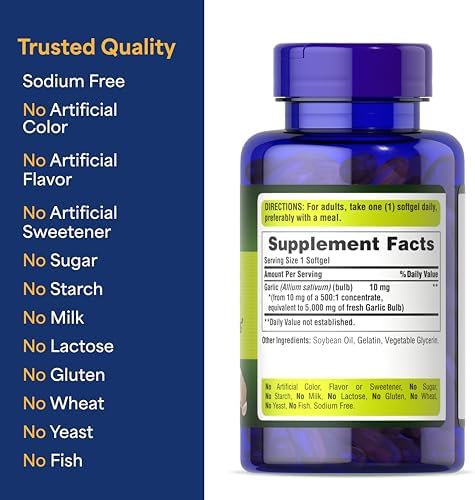 Dropy India Puritan's Pride garlic fresh dietary supplement expiration details