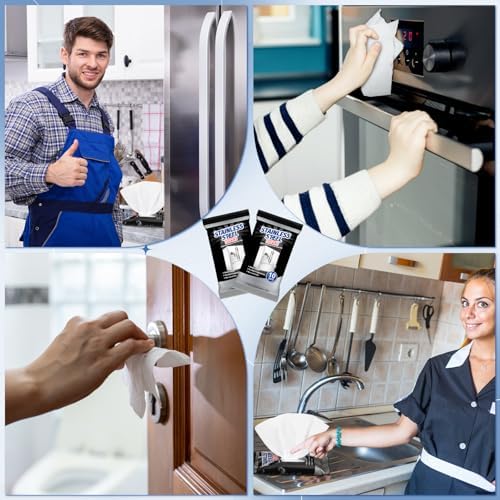 Heigble stainless steel wipes package showing count