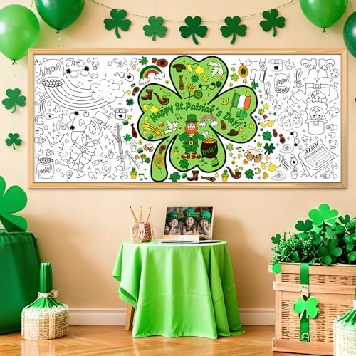 Full layout of OHOME giant paper coloring banner 72 by 30 inches