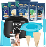FOCTXI wax heater showcasing the non stick reusable silicone melting pot insert