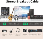 Devinal Y splitter cable connected to studio gear