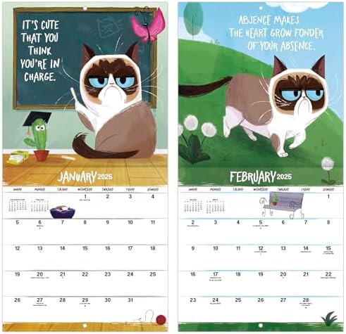2025 Grumpy Cat Mini Wall Calendar - Image 7
