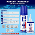Mitreapel instant bond glue applied on woodworking project