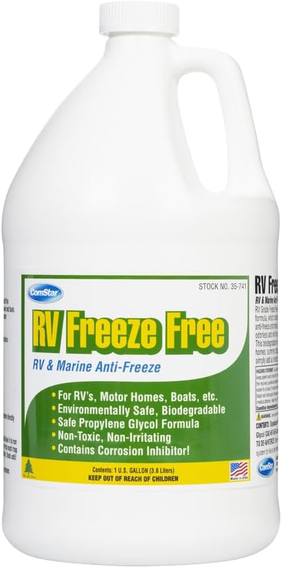 ComStar RV and Marine AntiFreeze one gallon front view authentic USA import plumbing protectant