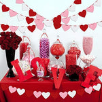 Four pieces valentines day backdrop layout for anniversary photo booth setup