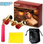HQRP compact opera glasses folded neatly for storage in a purse
