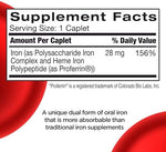 Feosol Complete Bifera thirty small easy to swallow caplets visual size reference