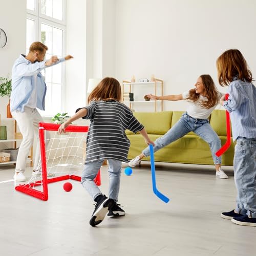 Leyndo children sports training toy set with red net and soft balls.