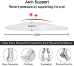 Side profile of Dr. Foot 0.47 inch thickened gel arch cushion for plantar fasciitis.