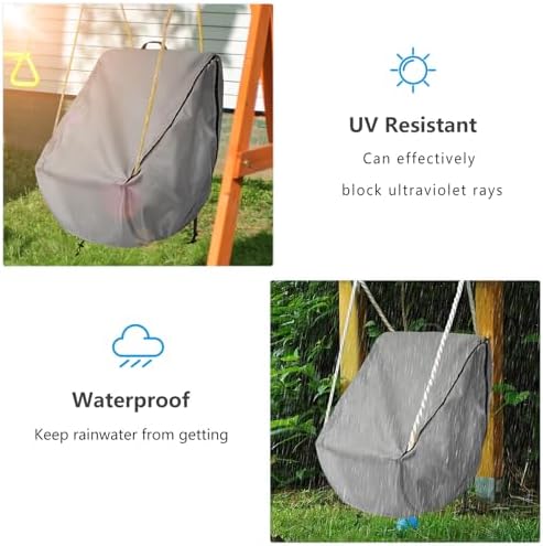Close up of UV resistant fabric on toddler swing cover