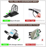 Close up of the strong adhesive backing on the VAMRONE cable management clip base