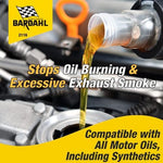 Close up of Bardahl oil additive label details