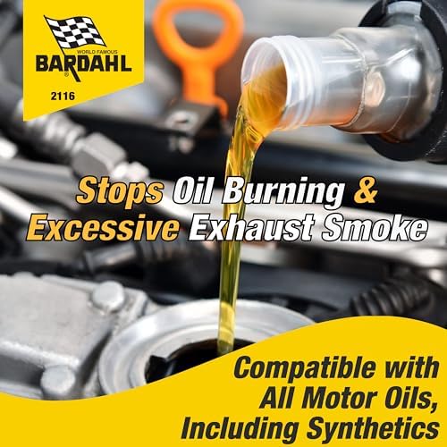 Close up of Bardahl oil additive label details