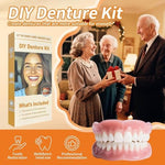 Full set of Hemocryptic temporary fake teeth for smile restoration