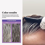 Top view of the Just For Men Medium Brown T35 box highlighting the shade color match guide for mens hair.
