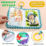 Green dinosaur themed infant memory keeper with integrated baby safe mirror for self recognition