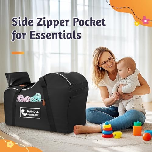 Yorepek padded car seat bag packed for air travel