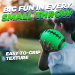Six inch toddler football toys with included hand pump for easy backyard inflation.