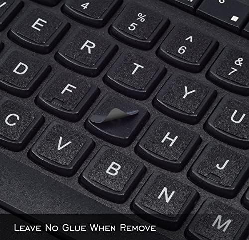Two sets of universal computer key repair stickers showing full alphabet and numerical layout