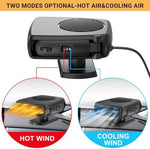 Twelve volt two hundred watt windshield defroster showing heating mode switch