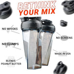 Helimix Vortex Shaker Bottle 28oz | No Blending Ball Needed | Maximize Workouts| Plastic | Grey | 828 ml - Image 4