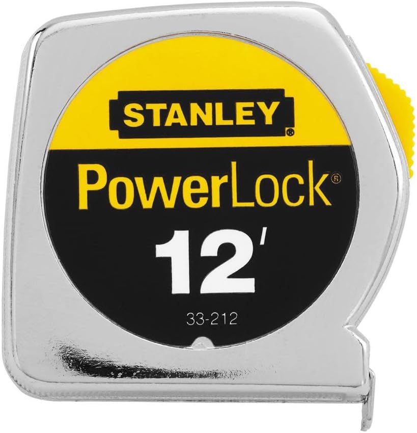 Stanley Powerlock tape measure 12 foot 33 212 front view